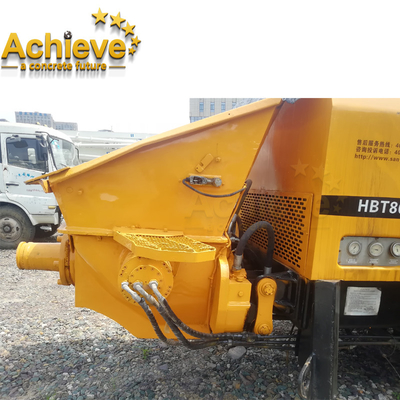 Trailer Mounted Used SANY Concrete Pump Powered Delivery  7300kg
